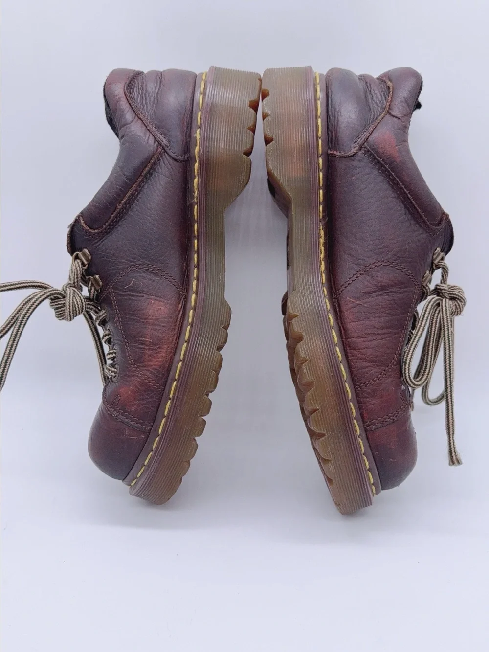 Dr. Martens Brown Leather Lace-Up Oxfords